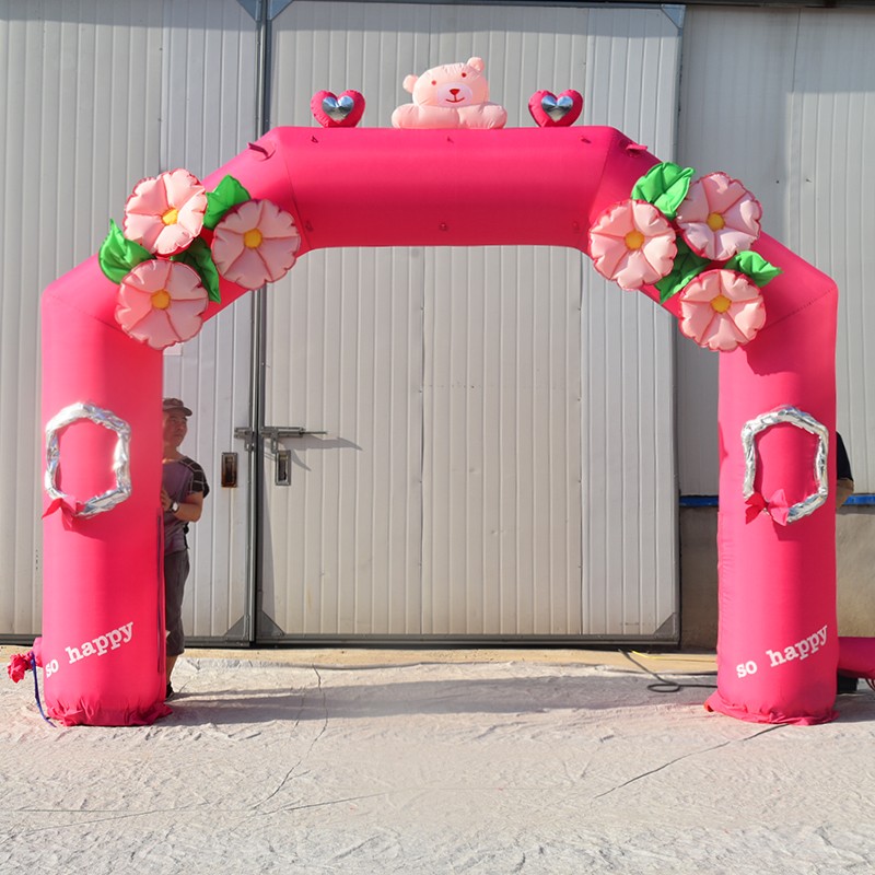 韶关粉色婚礼拱门